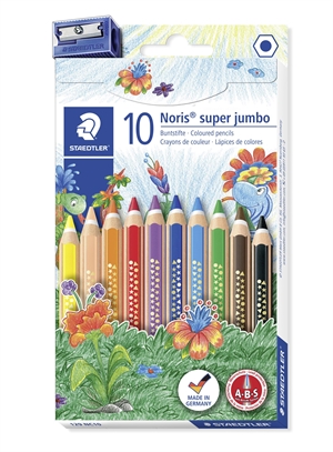 Paket barvnih svin?nikov Staedtler Noris Club Super Jumbo (10)